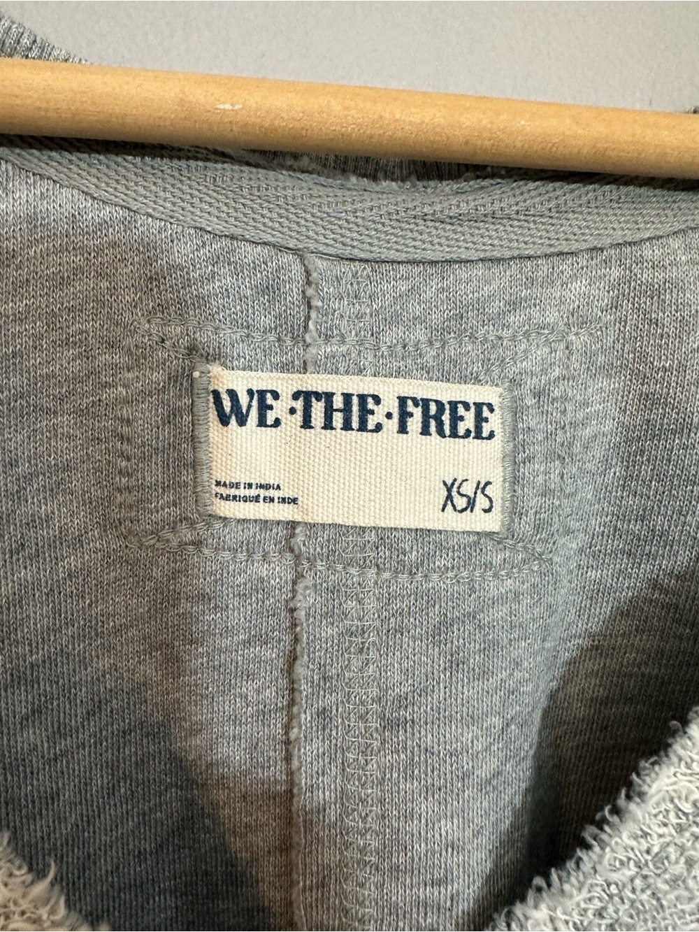 Free People It's On Maxi Vest Sweatshirt We The Free Deep V Heather Gray XS/S - Picture 5 of 11